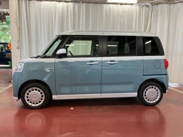 ムーヴキャンバスストライプスX届出済未使用車 元展示車 禁煙 アイドリングストップ 衝突被害軽減システム 電動格納ミラー レーンキープアシスト 1オーナー スマートキー 両側電動スライドドア イモビライザー ベンチシート(長崎県)の中古車