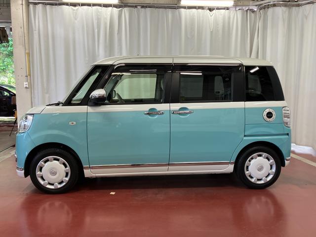 ムーヴキャンバスGメイクアップVS SAIII下取車 ナビ ブルートゥース ETC パノラマモニター シートヒーター 衝突被害軽減システム スマートキー 両側電動スライドドア 電動格納ミラー 運転席エアバッグ 助手席エアバッグ 衝突安全ボディ(長崎県)の中古車