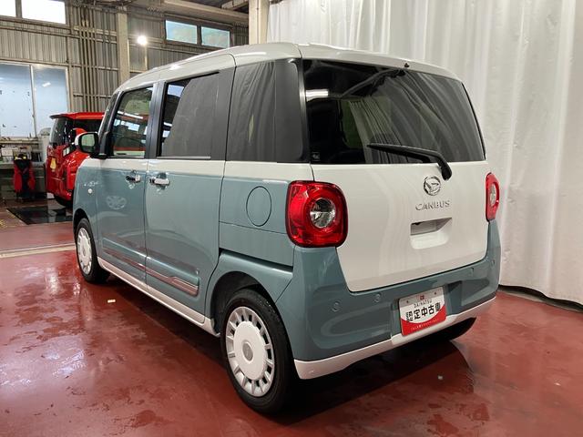 ムーヴキャンバスストライプスG届出済未使用車 元展示車 1オーナー アイドリングストップ 禁煙 セキュリティアラーム キーフリー プッシュスタート シートヒーター LEDヘッドランプ レーンキープアシスト オートマチックハイビーム(長崎県)の中古車