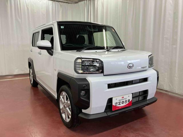タフトG届出済未使用車 元展示車 ディスプレイオーディオ 1オーナー スマートキー 禁煙 LEDヘッドランプ アイドリングストップ TV 電動格納ミラー バックモニター 車線逸脱防止 ガラスルーフ(長崎県)の中古車