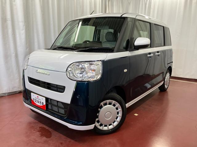 ムーヴキャンバスストライプスＸ届出済未使用車　元展示車　禁煙　９インチディスプレイオーディオ　バックカメラ　衝突被害軽減システム　レーンキープアシスト　１オーナー　スマートキー　両側電動スライドドア　イモビライザー　ベンチシート（長崎県）の中古車