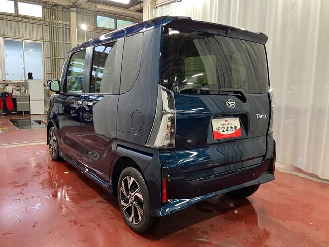 タントカスタムX元展示車 1オーナー 禁煙 9インチディスプレイオーディオ アイドリングストップ 衝突被害軽減システム 電動格納ミラー 両側電動スライドドア ブルートゥース 車線逸脱警報 シートヒーター バックカメラ(長崎県)の中古車
