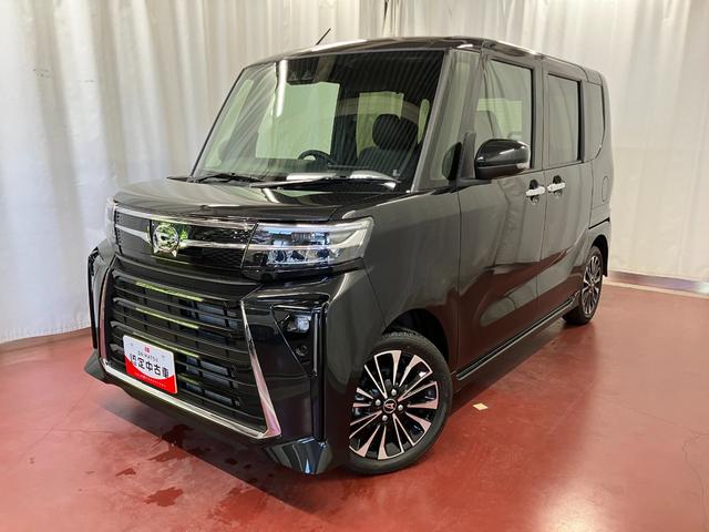タントカスタムＲＳ元展示車　１オーナー　ターボ　ディスプレイオーディオ　バックカメラ　アイドリングストップ　衝突被害軽減システム　電動格納ミラー　両側電動スライドドア　ブルートゥース　車線逸脱警報　シートヒーター（長崎県）の中古車