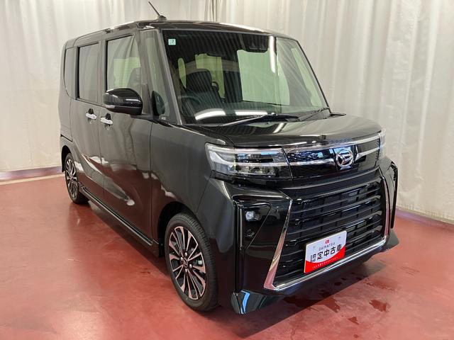 タントカスタムＲＳ元展示車　１オーナー　ターボ　ディスプレイオーディオ　バックカメラ　アイドリングストップ　衝突被害軽減システム　電動格納ミラー　両側電動スライドドア　ブルートゥース　車線逸脱警報　シートヒーター（長崎県）の中古車