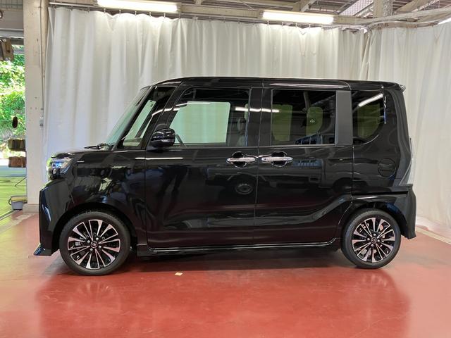 タントカスタムＲＳ元展示車　１オーナー　ターボ　ディスプレイオーディオ　バックカメラ　アイドリングストップ　衝突被害軽減システム　電動格納ミラー　両側電動スライドドア　ブルートゥース　車線逸脱警報　シートヒーター（長崎県）の中古車