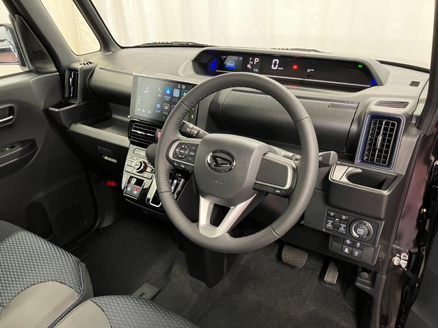 タントカスタムＲＳ元展示車　１オーナー　ターボ　ディスプレイオーディオ　バックカメラ　アイドリングストップ　衝突被害軽減システム　電動格納ミラー　両側電動スライドドア　ブルートゥース　車線逸脱警報　シートヒーター（長崎県）の中古車