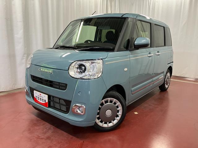 ムーヴキャンバスセオリーＧ届出済未使用車　元展示車　衝突被害軽減システム　禁煙　スマートキー　プッシュスタート　両側電動スライドドア　シートヒーター　ＬＥＤヘッドランプ　オートライト　車線逸脱警報　ベンチシート（長崎県）の中古車