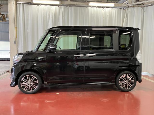 タントカスタムRS SA下取車 ターボ 衝突被害軽減システム 横滑り防止装置 両側電動スライドドア スマートキー プッシュスタート アイドリングストップ CD オートライト LEDヘッドランプ 電動格納ドアミラー(長崎県)の中古車