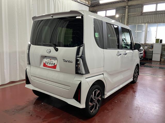 タントカスタムXリミテッド届出済未使用車 元展示車 禁煙 9インチディスプレイオーディオ バックカメラ 衝突被害軽減システム ブルートゥース 両側電動スライドドア ETC アダプティブクルーズコントロール LEDヘッドランプ(長崎県)の中古車