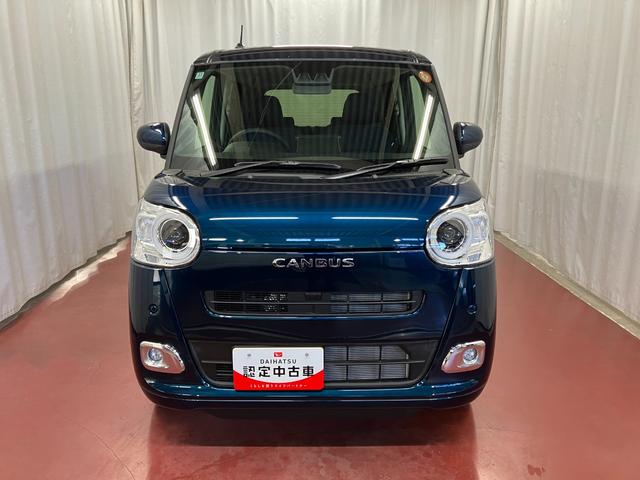 ムーヴキャンバスセオリーG届出済未使用車 元展示車 衝突被害軽減システム 禁煙車 スマートキー プッシュスタート 両側電動スライドドア シートヒーター LEDヘッドランプ 電動パーキングブレーキ 車線逸脱警報 ベンチシート(長崎県)の中古車