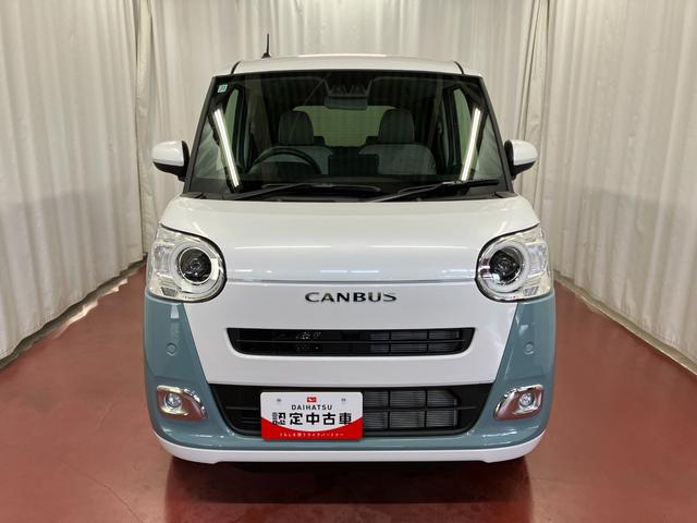 ムーヴキャンバスストライプスＧ元展示車　届済未使用車　ワンオーナー　両側電動スライドドア　シートヒーター　電動格納式ドアミラー　衝突安全ボディ　レーンアシスト　オートライト　電動パーキングブレーキ　オートブレーキホールド　禁煙車（長崎県）の中古車
