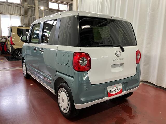 ムーヴキャンバスストライプスＧ元展示車　届済未使用車　ワンオーナー　両側電動スライドドア　シートヒーター　電動格納式ドアミラー　衝突安全ボディ　レーンアシスト　オートライト　電動パーキングブレーキ　オートブレーキホールド　禁煙車（長崎県）の中古車