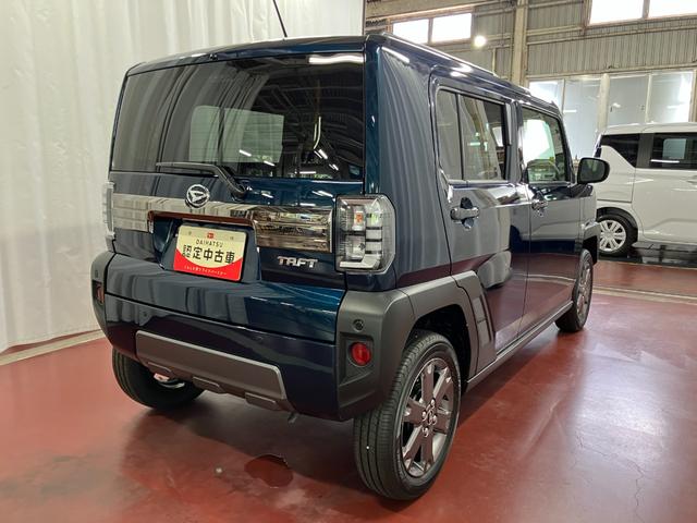 タフトG ダーククロムベンチャー届出済未使用車 元展示車 1オーナー 9インチディスプレイオーディオ バックカメラ シートヒーター LEDヘッドランプ アダプティブクルーズコントロール 車線逸脱防止 スマートキー プッシュスタート(長崎県)の中古車