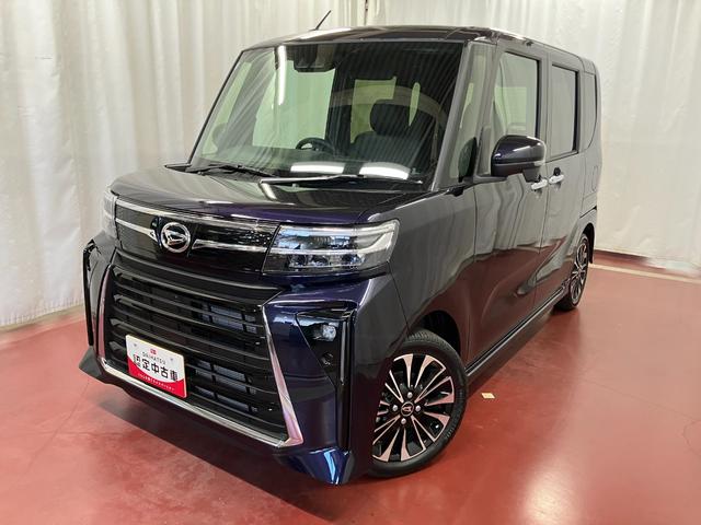 タントカスタムRSリミテッド届出済未使用車 元展示車 ターボ 両側電動スライドドア 衝突回避支援システム ワンオーナー イモビライザー アイドリングストップ ETC アルミホイール 禁煙車 LEDヘッドランプ スマートキー(長崎県)の中古車