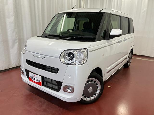 ムーヴキャンバスセオリーＧ届出済未使用車　元展示車　９インチディスプレイオーディオ　バックカメラ　衝突被害軽減システム　両側電動スライドドア　禁煙車　プッシュスタート　シートヒーター　ＬＥＤヘッドランプ　衝突安全ボディ（長崎県）の中古車