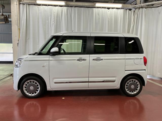 ムーヴキャンバスセオリーＧ届出済未使用車　元展示車　９インチディスプレイオーディオ　バックカメラ　衝突被害軽減システム　両側電動スライドドア　禁煙車　プッシュスタート　シートヒーター　ＬＥＤヘッドランプ　衝突安全ボディ（長崎県）の中古車