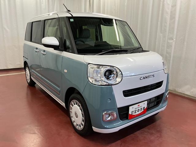 ムーヴキャンバスストライプスG元展示車 1オーナー 衝突被害軽減システム 禁煙 スマートキー プッシュスタート 両側パワースライドドア シートヒーター LEDヘッドランプ 電動パーキングブレーキ 車線逸脱警報 ベンチシート(長崎県)の中古車