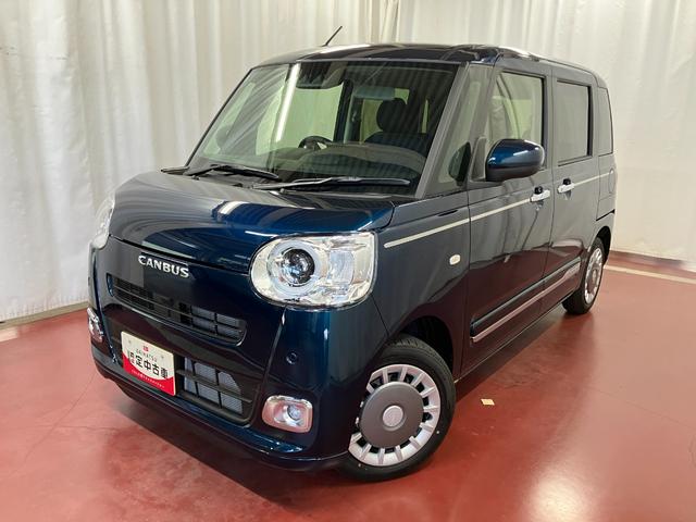 ムーヴキャンバスセオリーＧ届出済未使用車　元展示車　９インチディスプレイオーディオ　バックカメラ　衝突被害軽減システム　両側電動スライドドア　禁煙車　プッシュスタート　シートヒーター　ＬＥＤヘッドランプ　衝突安全ボディ（長崎県）の中古車