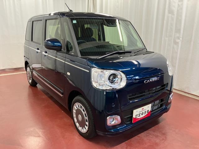 ムーヴキャンバスセオリーＧ届出済未使用車　元展示車　９インチディスプレイオーディオ　バックカメラ　衝突被害軽減システム　両側電動スライドドア　禁煙車　プッシュスタート　シートヒーター　ＬＥＤヘッドランプ　衝突安全ボディ（長崎県）の中古車