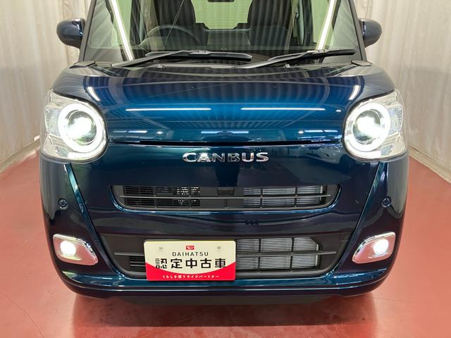ムーヴキャンバスセオリーＧ届出済未使用車　元展示車　９インチディスプレイオーディオ　バックカメラ　衝突被害軽減システム　両側電動スライドドア　禁煙車　プッシュスタート　シートヒーター　ＬＥＤヘッドランプ　衝突安全ボディ（長崎県）の中古車