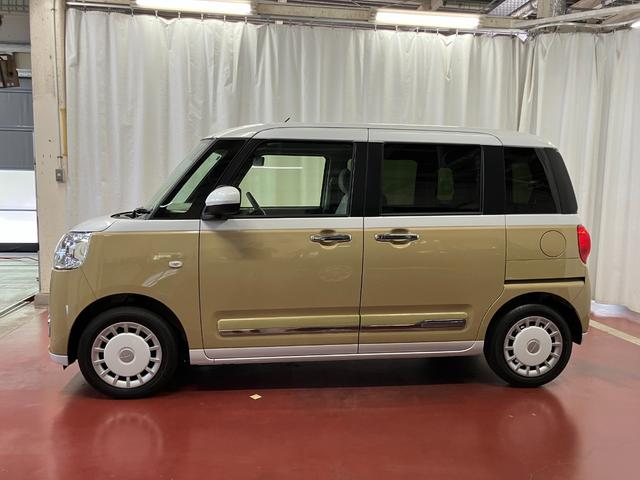 ムーヴキャンバスストライプスＧ元展示車　届出済未使用車　車線逸脱システム　衝突被害軽減システム　両側電動スライドドア　シートヒーター　スマートキー　プッシュスタート　ＬＥＤヘッドランプ　電動パーキングブレーキ　ベンチシート　禁煙車（長崎県）の中古車