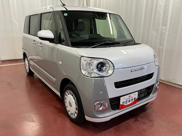 ムーヴキャンバスストライプスＧ元展示車　届出済未使用車　禁煙車　電動パーキングブレーキ　スマートキー　衝突被害軽減システム　車線逸脱警報　プッシュスタート　両側パワースライドドア　シートヒーター　ＬＥＤヘッドランプ　ベンチシート（長崎県）の中古車