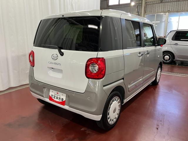 ムーヴキャンバスストライプスＧ元展示車　届出済未使用車　禁煙車　電動パーキングブレーキ　スマートキー　衝突被害軽減システム　車線逸脱警報　プッシュスタート　両側パワースライドドア　シートヒーター　ＬＥＤヘッドランプ　ベンチシート（長崎県）の中古車