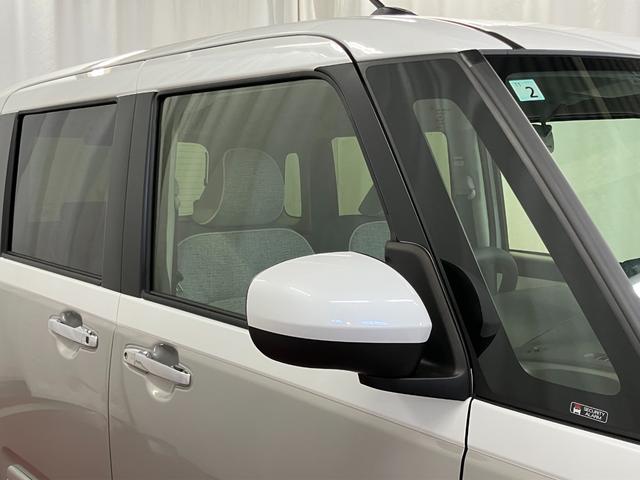 ムーヴキャンバスストライプスＧ元展示車　届出済未使用車　禁煙車　電動パーキングブレーキ　スマートキー　衝突被害軽減システム　車線逸脱警報　プッシュスタート　両側パワースライドドア　シートヒーター　ＬＥＤヘッドランプ　ベンチシート（長崎県）の中古車