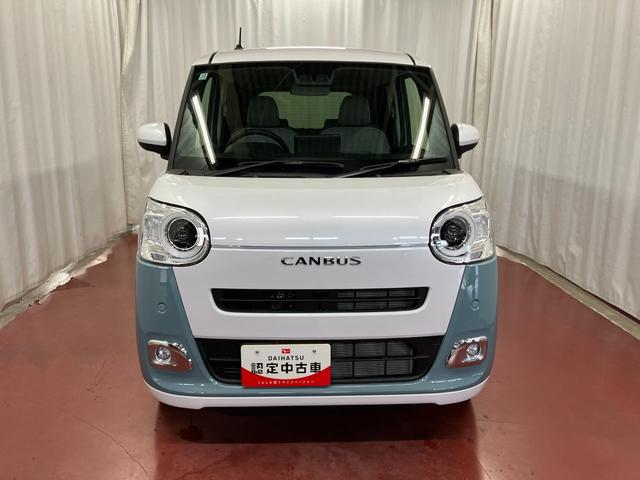 ムーヴキャンバス 中古車 ストライプスＧ元展示車　届出済未使用車　９インチディスプレイオーディオ　バックカメラ　両側電動スライドドア　禁煙車　衝突安全ボディ　衝突被害軽減システム　プッシュスタート　シートヒーター　ＬＥＤヘッドランプ