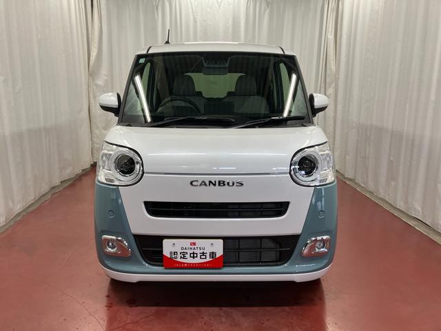 ムーヴキャンバスストライプスG元展示車 届出済未使用車 禁煙車 電動パーキングブレーキ シートヒーター スマートキー 衝突被害軽減システム 車線逸脱警報 プッシュスタート 両側パワースライドドア LEDヘッドランプ ベンチシート(長崎県)の中古車