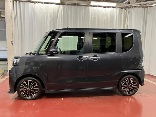 タントカスタムＲＳリミテッド元展示車　届出済未使用車　ターボ　バックカメラ　９インチディスプレイオーディオ　シートヒーター　Ｂｌｕｅｔｏｏｔｈ　ＥＴＣ　衝突被害軽減システム　電動格納ミラー　両側電動スライドドア　車線逸脱警報（長崎県）の中古車
