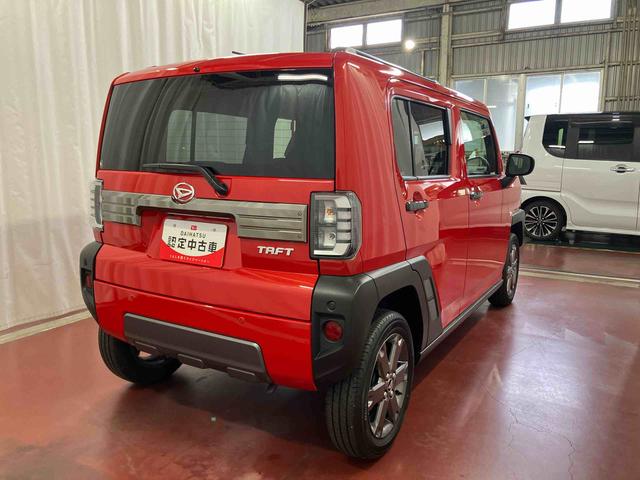 タフトＧ　ダーククロムベンチャー元試乗車　アダプティブクルーズコントロール　シートヒーター　盗難防止　衝突軽減ブレーキシステム　衝突安全ボディ　電動格納ミラー　レーンアシスト　ＬＥＤヘッドライト　アイドリングストップ　スマートキー（長崎県）の中古車
