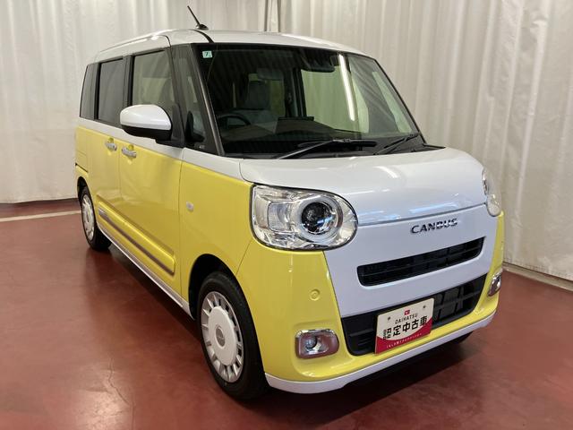 ムーヴキャンバス 中古車 ストライプスＧ元試乗車　１オーナー　９インチディスプレイオーディオ　バックカメラ　ワイヤレス充電器　両側電動スライドドア　プッシュスタート　シートヒーター　ＬＥＤヘッドランプ　衝突安全ボディ　衝突被害軽減システム