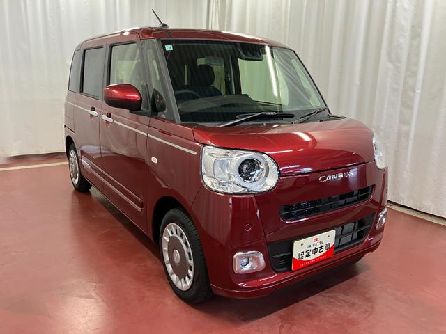 ムーヴキャンバスセオリーGターボ元展示車 届出済未使用車 1オーナー 禁煙車 ターボ アダプティブクルーズコントロール 衝突被害軽減システム 電動格納ミラー LEDヘッドライト スマートキー オートマチックハイビーム シートヒーター(長崎県)の中古車