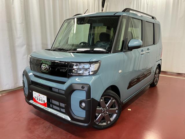 タントファンクロスターボリミテッド元試乗車 ターボ 9インチディスプレイオーディオ バックカメラ ETC 両側電動スライドドア フルセグTV AM/FMラジオ スマートキー 衝突被害軽減システム 衝突安全ボディ レーンキープアシスト(長崎県)の中古車