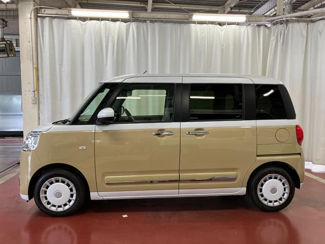 ムーヴキャンバスストライプスG元展示車 届出済未使用車 9インチディスプレイオーディオ バックカメラ シートヒーター Bluetooth フルセグTV USB入力端子 AM/FMラジオ 衝突被害軽減システム レーンキープアシスト(長崎県)の中古車