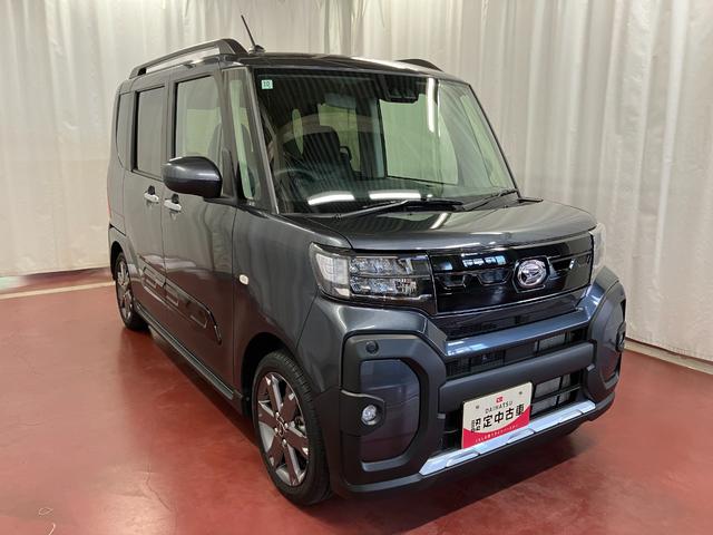 タント 中古車 ファンクロスターボ元試乗車　１オーナ　両側電動スライドドア　シートヒーター　オートブレーキホールド　スマートキー　ＬＥＤヘッドランプ　オートマチックハイビーム　衝突被害軽減システム　衝突安全ボディ　レーンキープアシスト