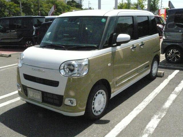 ムーヴキャンバスストライプスＧセキュリティアラーム　スモークガラス　キーフリーシステム　走行距離２ｋｍ（福岡県）の中古車