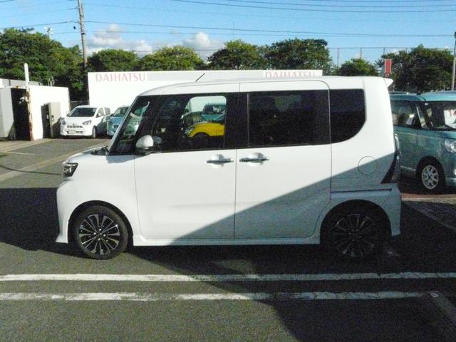タントカスタムＲＳアルミホイール　セキュリティアラーム　スモークガラス　キーフリーシステム　走行距離６ｋｍ（福岡県）の中古車
