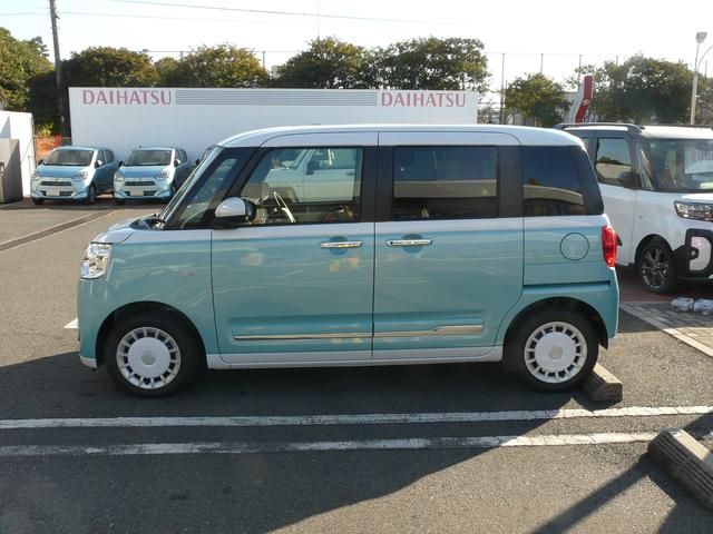 ムーヴキャンバスストライプスGキーフリーシステム スモークガラス セキュリティアラーム 走行距離1km(福岡県)の中古車