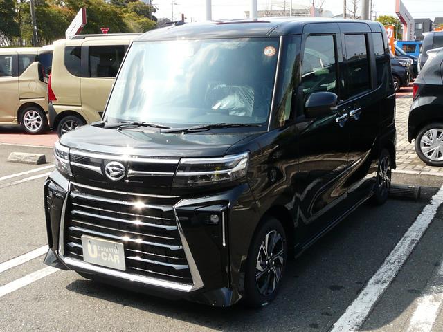 タントカスタムXアルミホイール セキュリティアラーム スモークガラス 両側パワースライドドア キーフリーシステム 走行距離13km(福岡県)の中古車