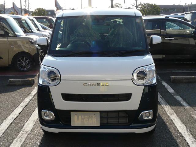 ムーヴキャンバスストライプスＧターボスモークガラス　セキュリティアラーム　キーフリーシステム　走行距離３０ｋｍ（福岡県）の中古車