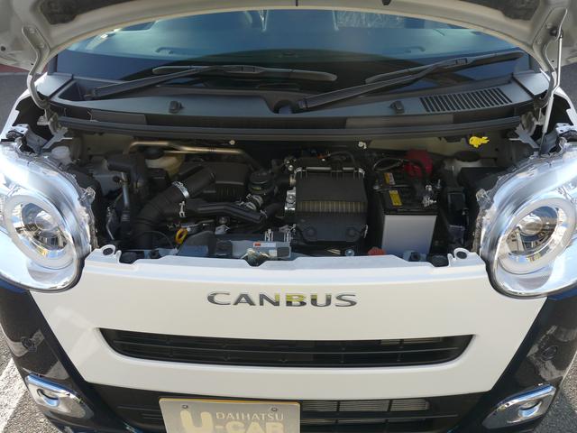 ムーヴキャンバスストライプスＧターボスモークガラス　セキュリティアラーム　キーフリーシステム　走行距離３０ｋｍ（福岡県）の中古車