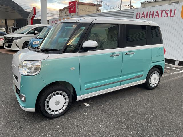 ムーヴキャンバスストライプスG衝突回避支援機能 電動パーキングブレーキ キーフリー 両側パワースライドドア(福岡県)の中古車