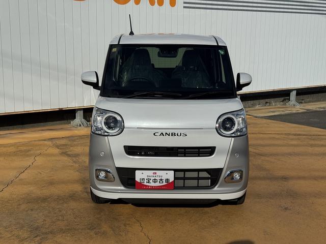 ムーヴキャンバスストライプスＧ令和５年式　衝突低減ブレーキ　弊社デモカーＵＰ車　オーディオレス　シートヒーター（福岡県）の中古車