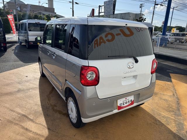 ムーヴキャンバスストライプスＧ令和５年式　衝突低減ブレーキ　弊社デモカーＵＰ車　オーディオレス　シートヒーター（福岡県）の中古車