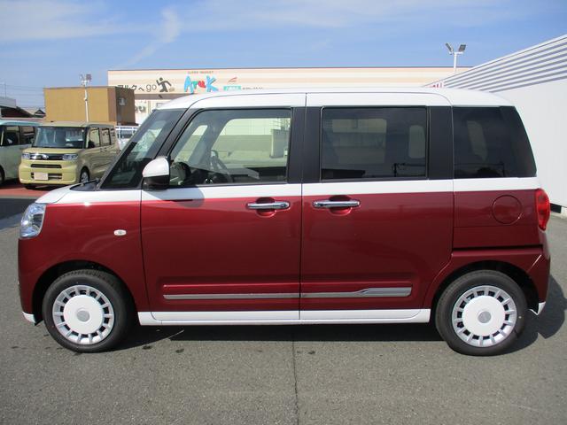 ムーヴキャンバスストライプスGR7年式 届出済み未使用車 キーフリー 両側パワースライドドア 3km(福岡県)の中古車