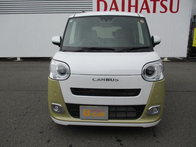 ムーヴキャンバスストライプスＧターボ社有車ＵＰ　両側電動スライドドア　ディスプレイオーディオ付き　１５６７ｋｍ（福岡県）の中古車