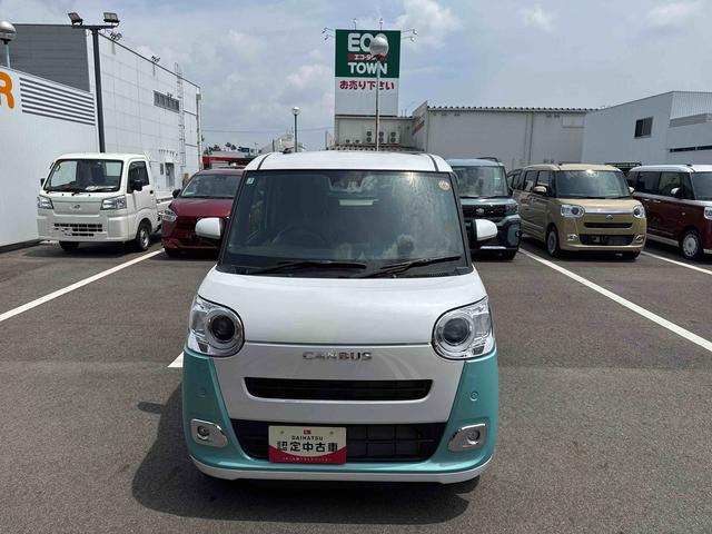 ムーヴキャンバスストライプスＧスマートキーＰスタート　軽減ブレーキ　両側スライドドア　レーンキープ　Ｗエアバック　キーフリーシステム　ＡＢＳ（鹿児島県）の中古車