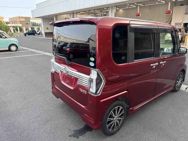 タントカスタムＸ　トップエディションＳＡIIインパネシフト　プッシュスタートスイッチ　電子カードキー　カーナビ　衝突軽減システム　車線逸脱警報装置　両側スライドドア　運転席助手席エアバック　アルミホイール（鹿児島県）の中古車